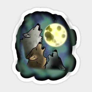 Myers' three wolves Sticker